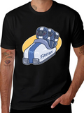 Funny Bobsled Cartoon Black T-Shirt