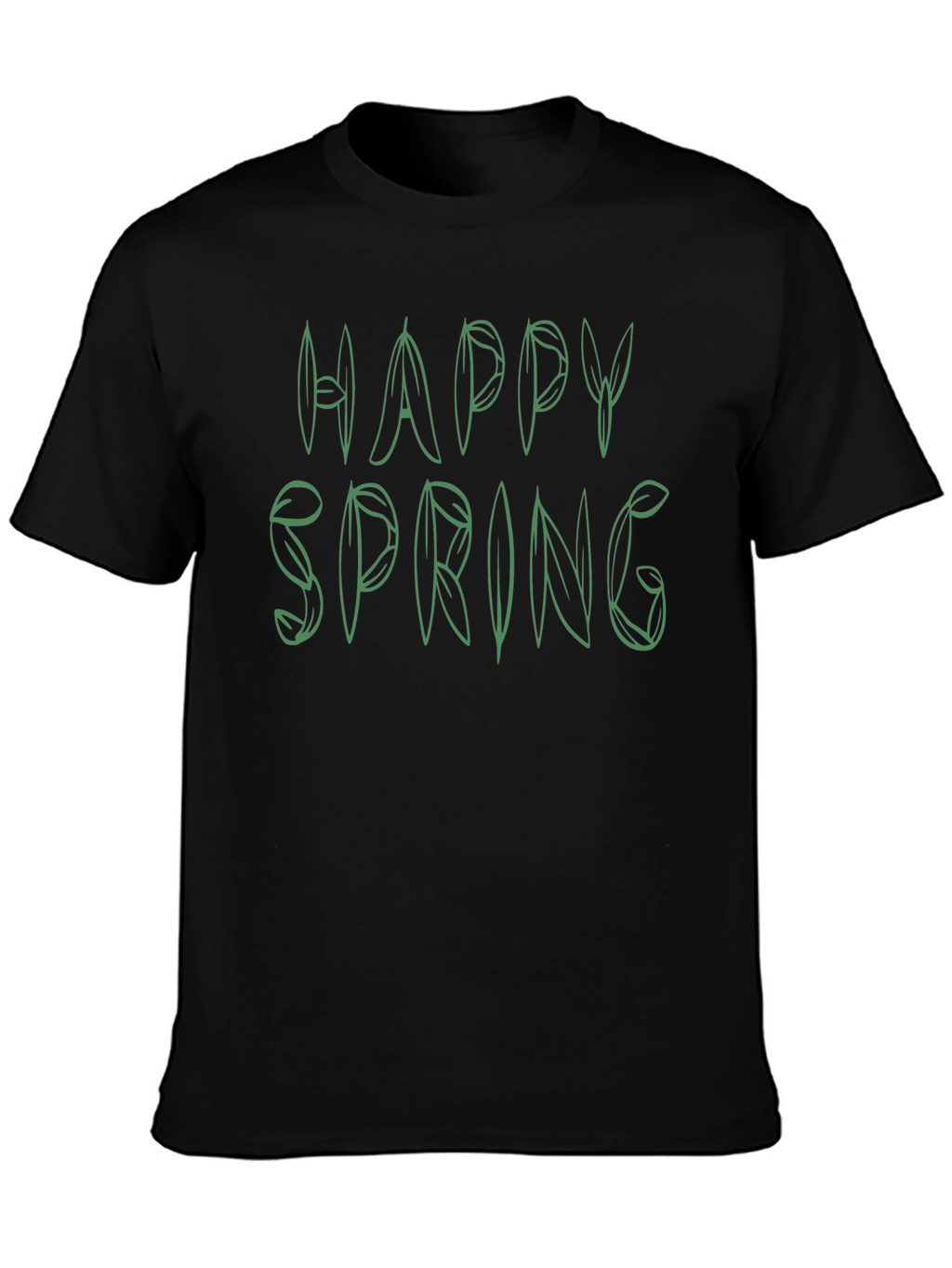Happy Spring Green Leaf T-Shirt