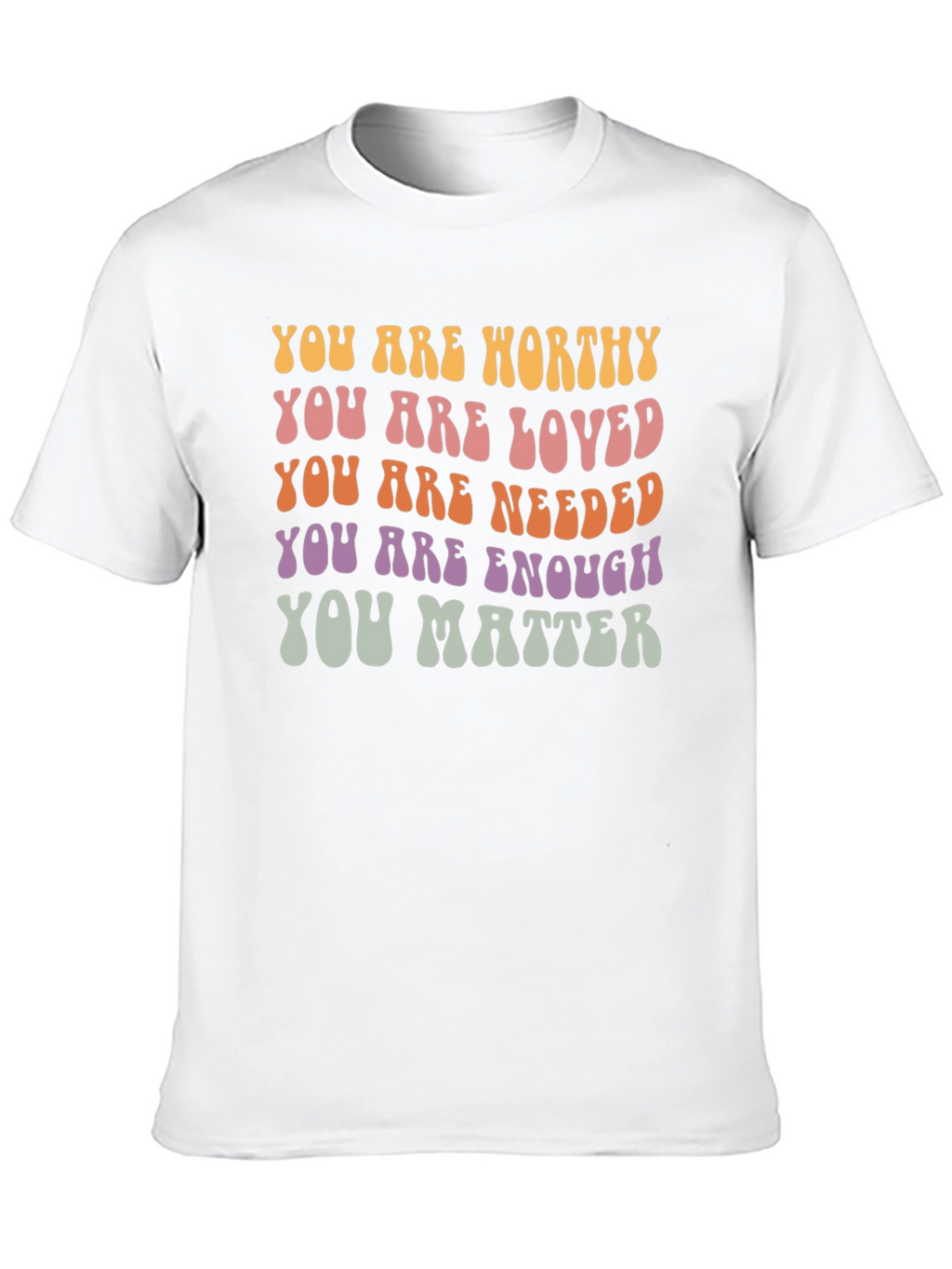 Positive Affirmation Graphic Tee - You Are Enough