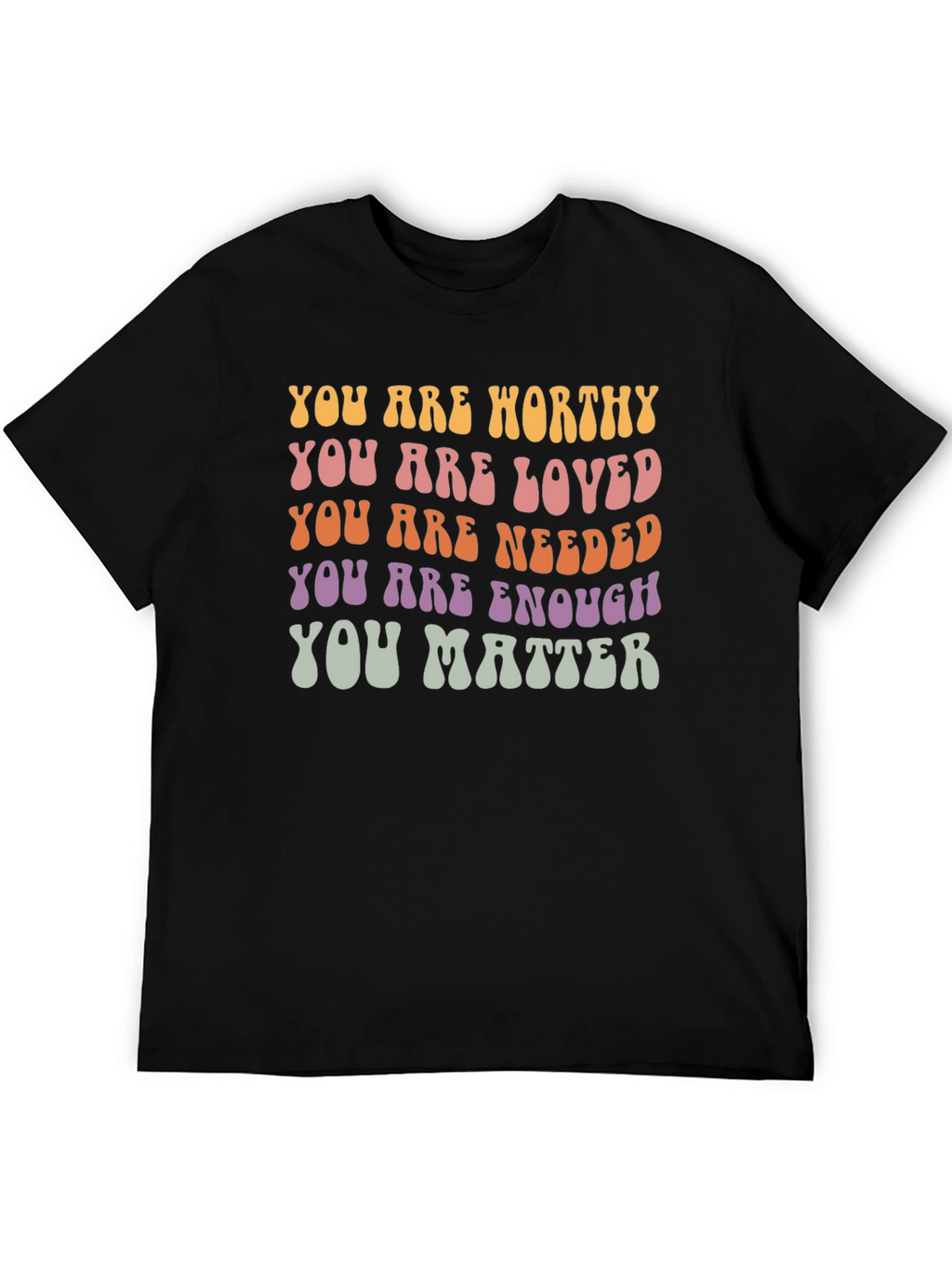 Positive Affirmation Graphic Tee - You Are Enough
