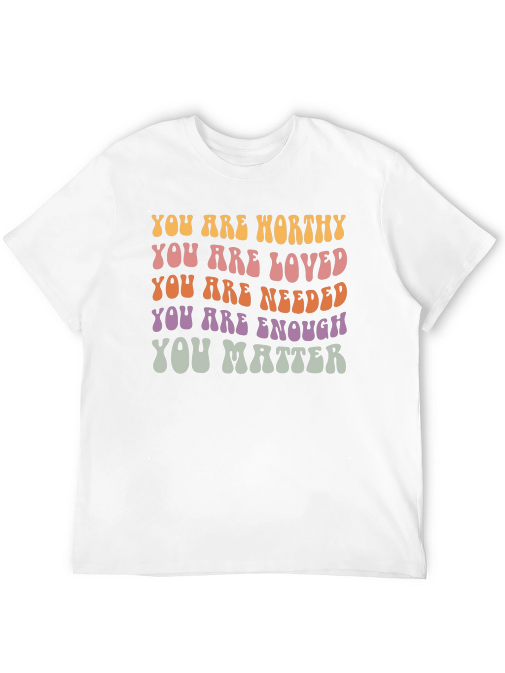 Positive Affirmation Graphic Tee - You Are Enough