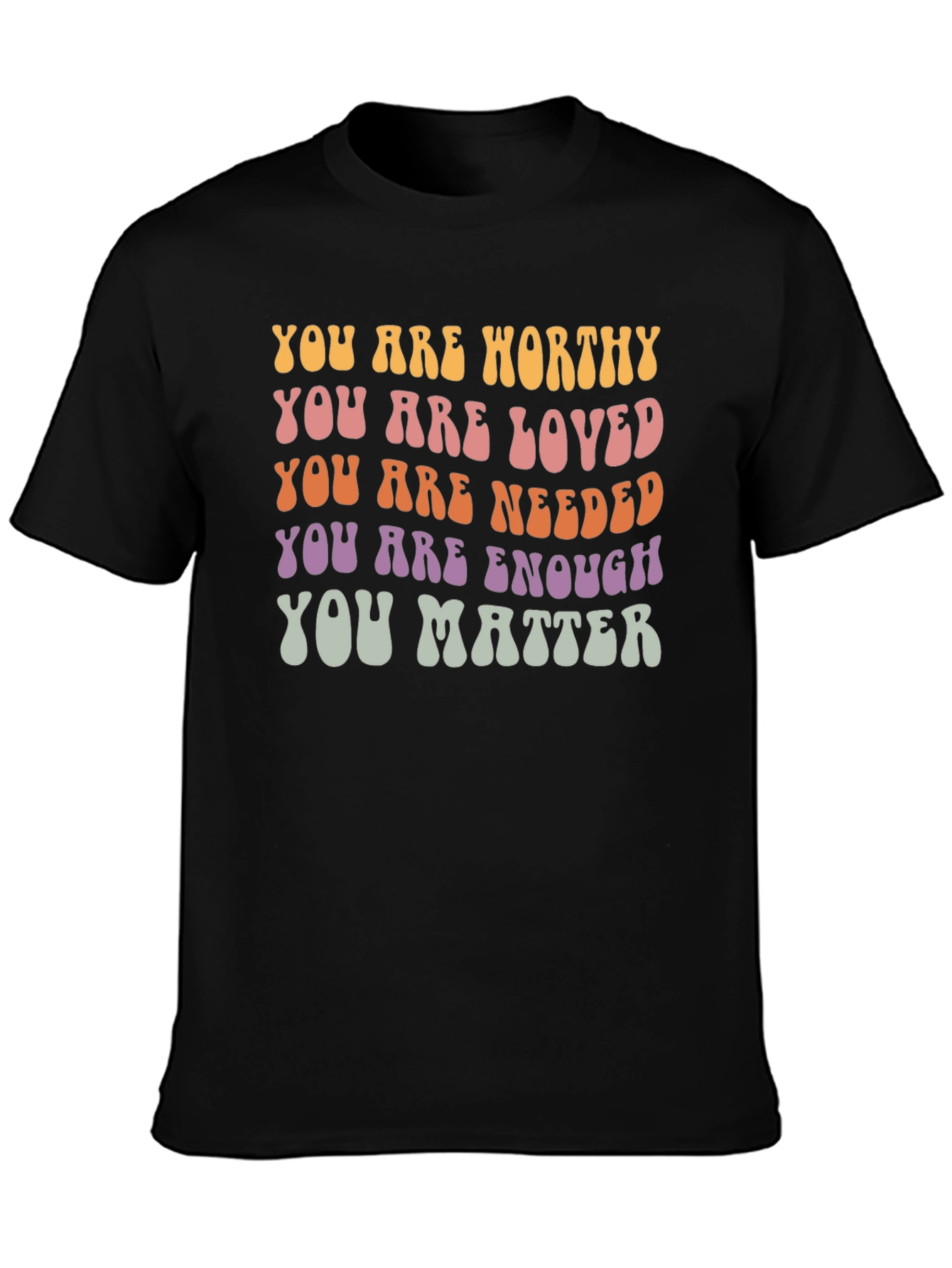 Positive Affirmation Graphic Tee - You Are Enough