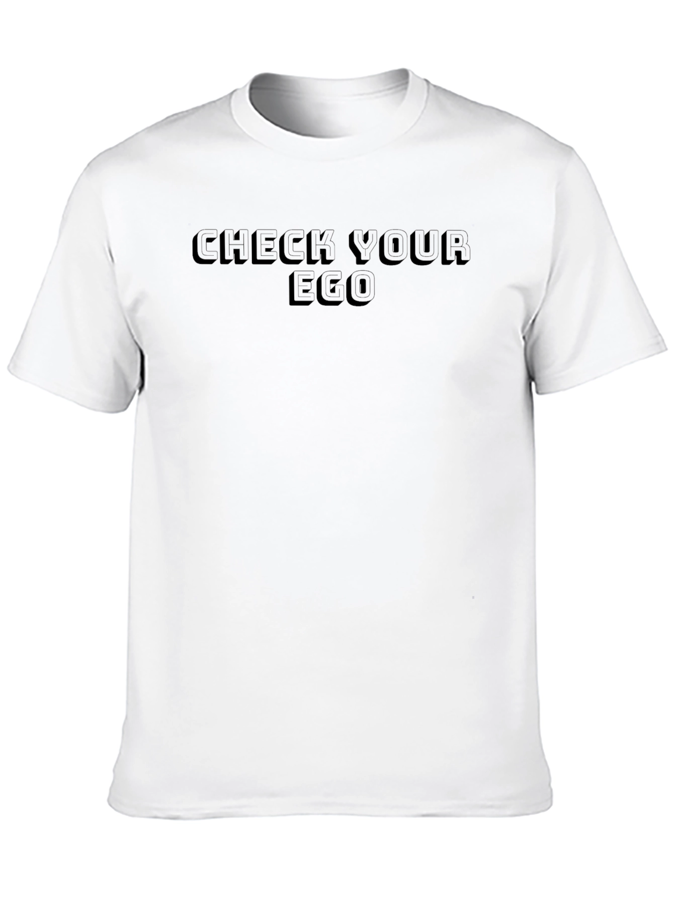 Check Your Ego Black Graphic Tee