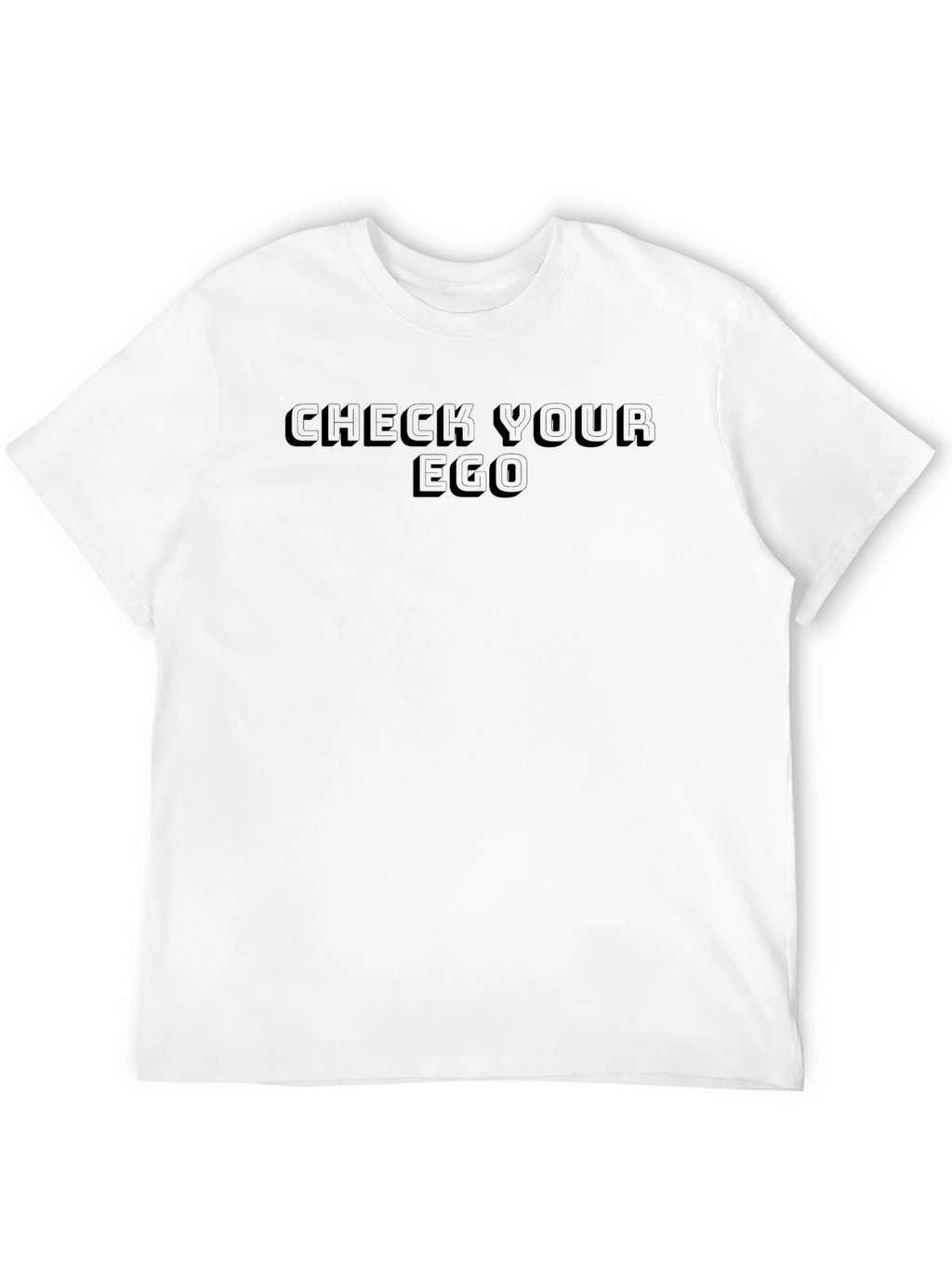Check Your Ego Black Graphic Tee