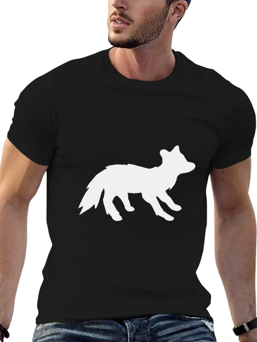 Black Fox Graphic Tee - Urban Style