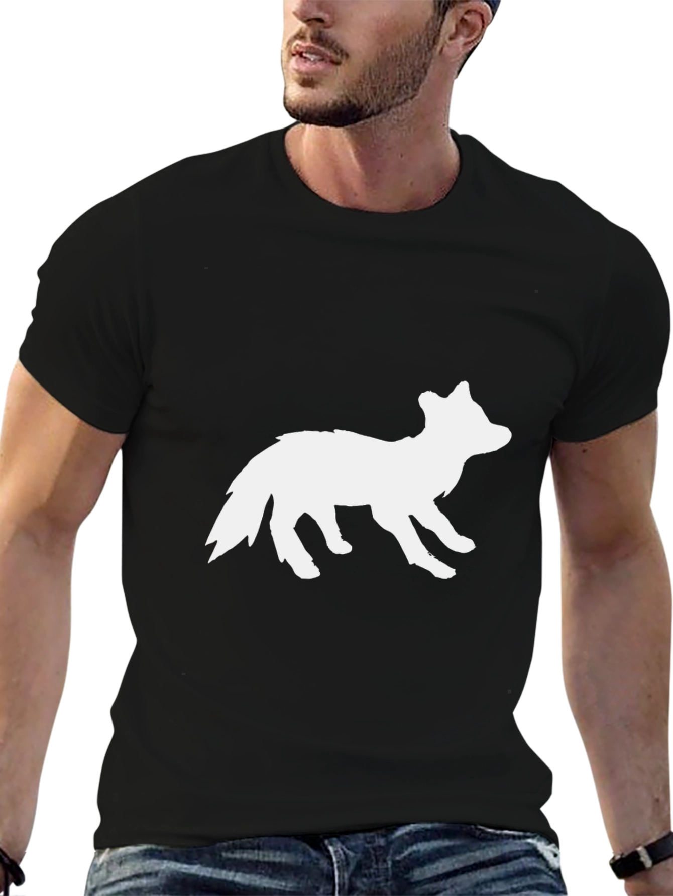 Black Fox Graphic Tee - Urban Style