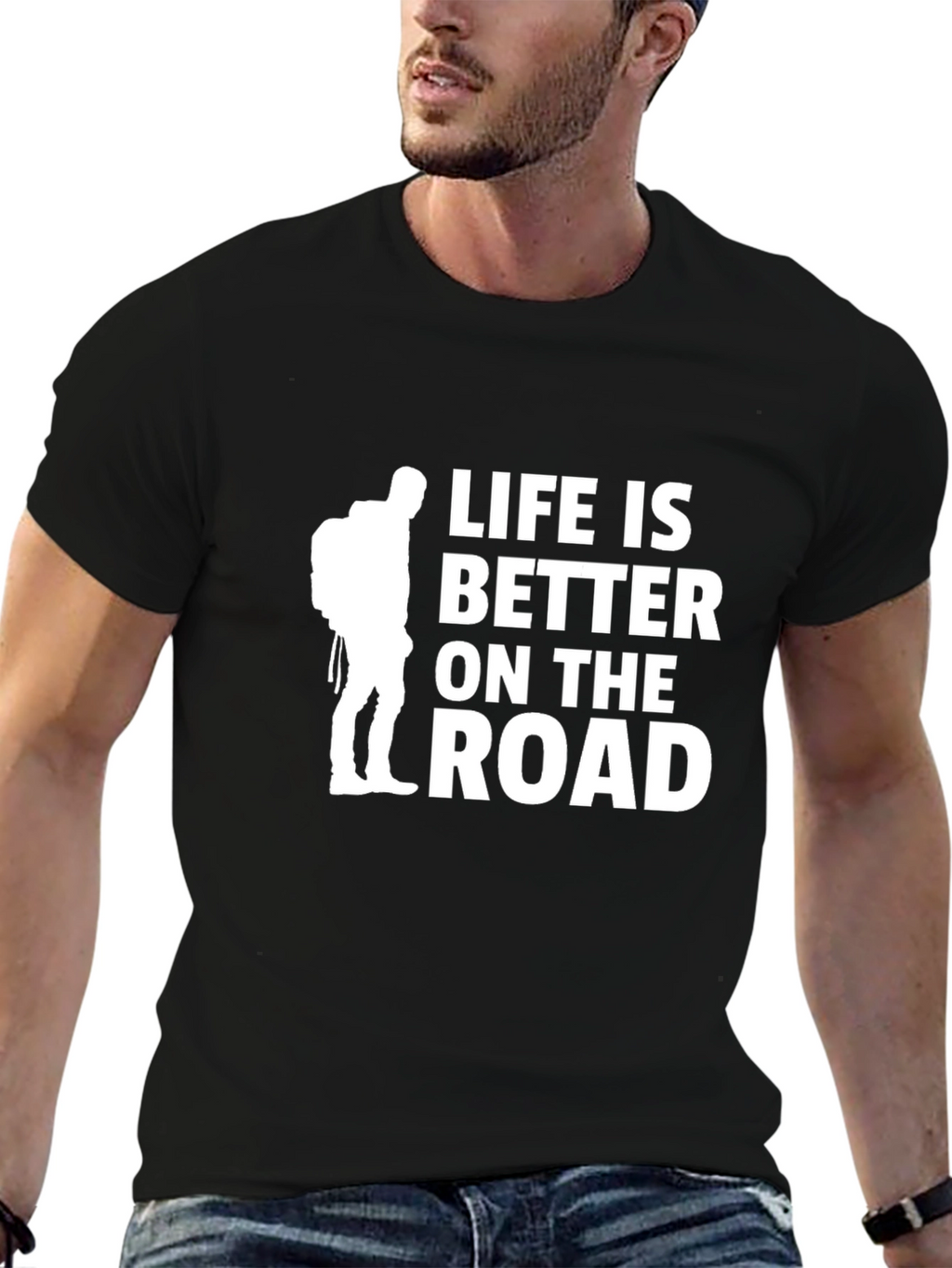 Life is Better on the Road Black T-Shirt