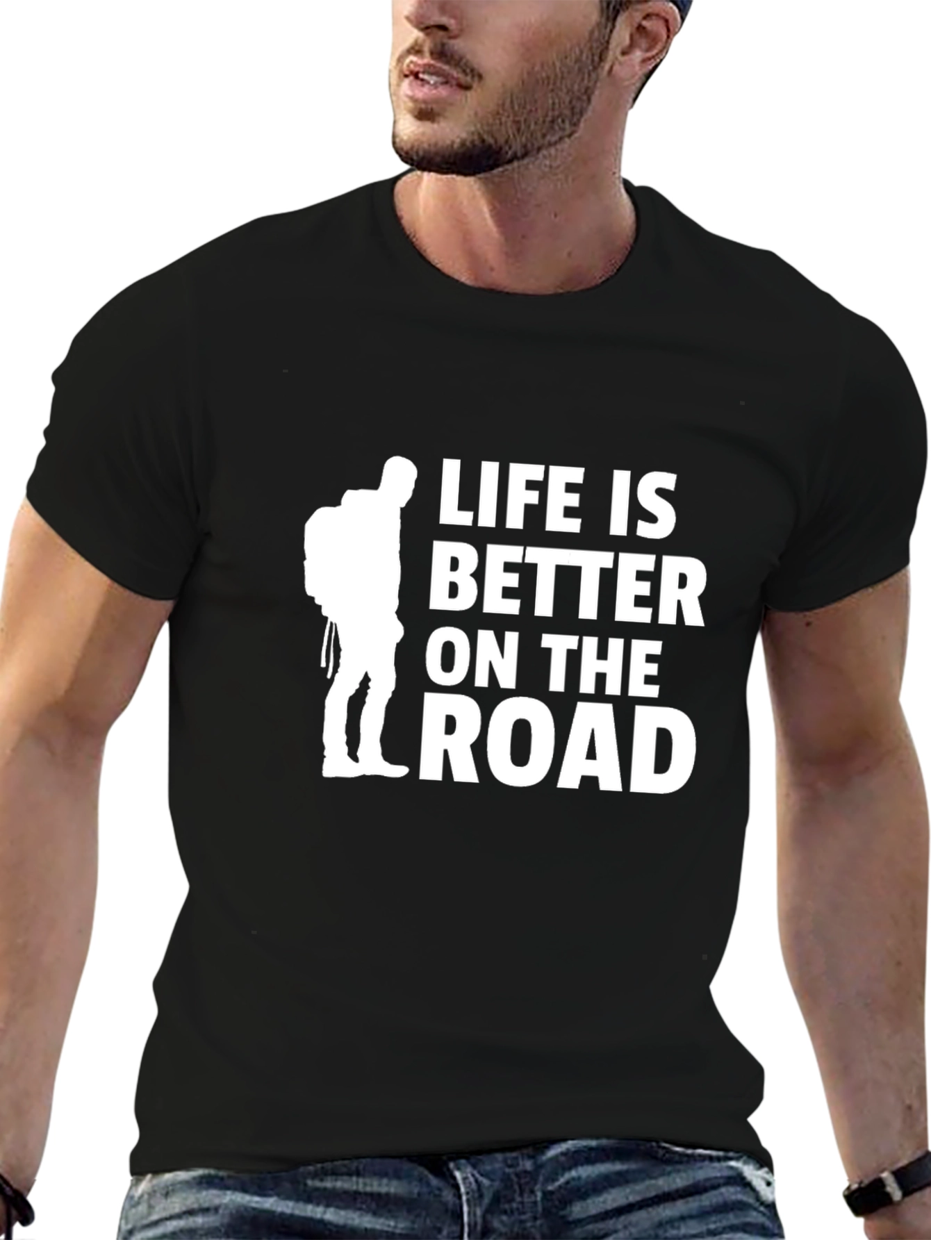 Life is Better on the Road Black T-Shirt