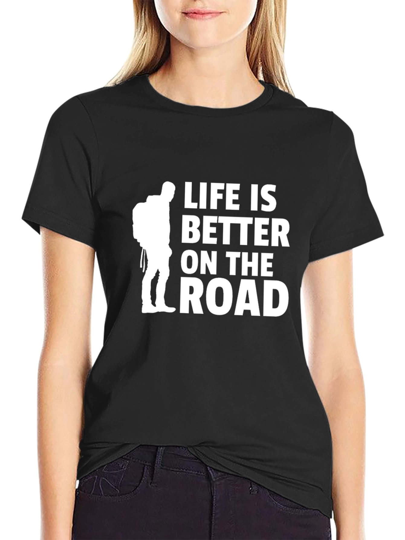 Life is Better on the Road Black T-Shirt