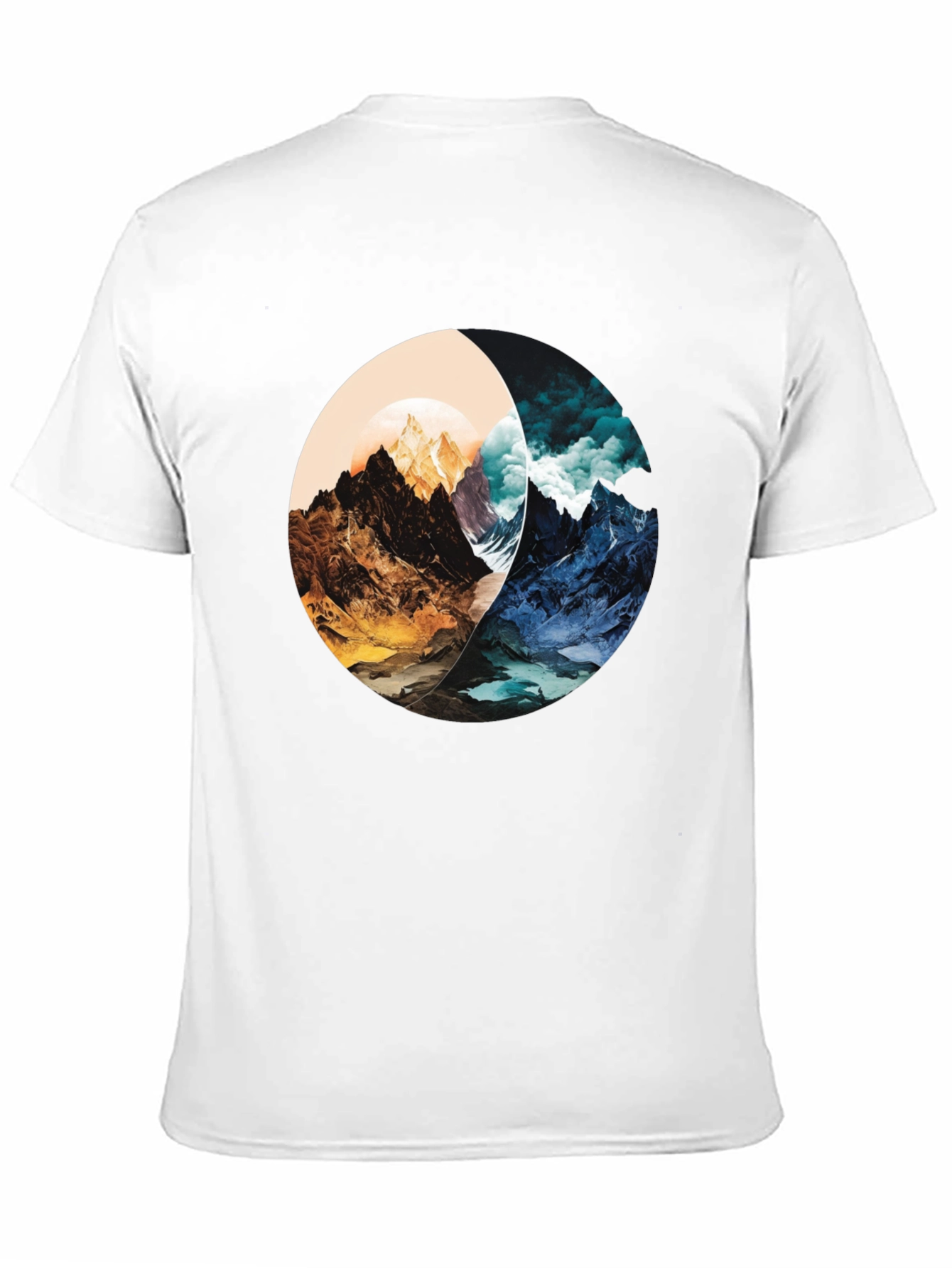 Yin Yang Mountain Graphic Tee - Stylish and Unique