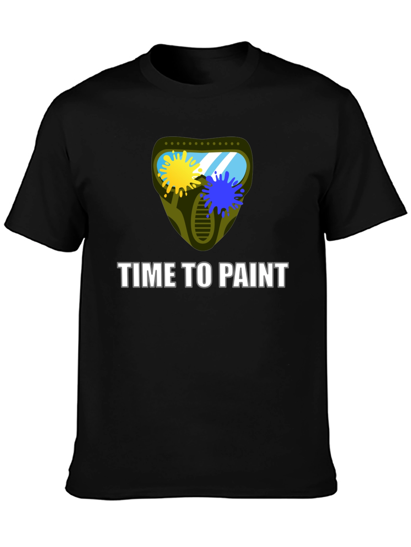 Time to Paint Graphic T-Shirt - Black Cotton Tee