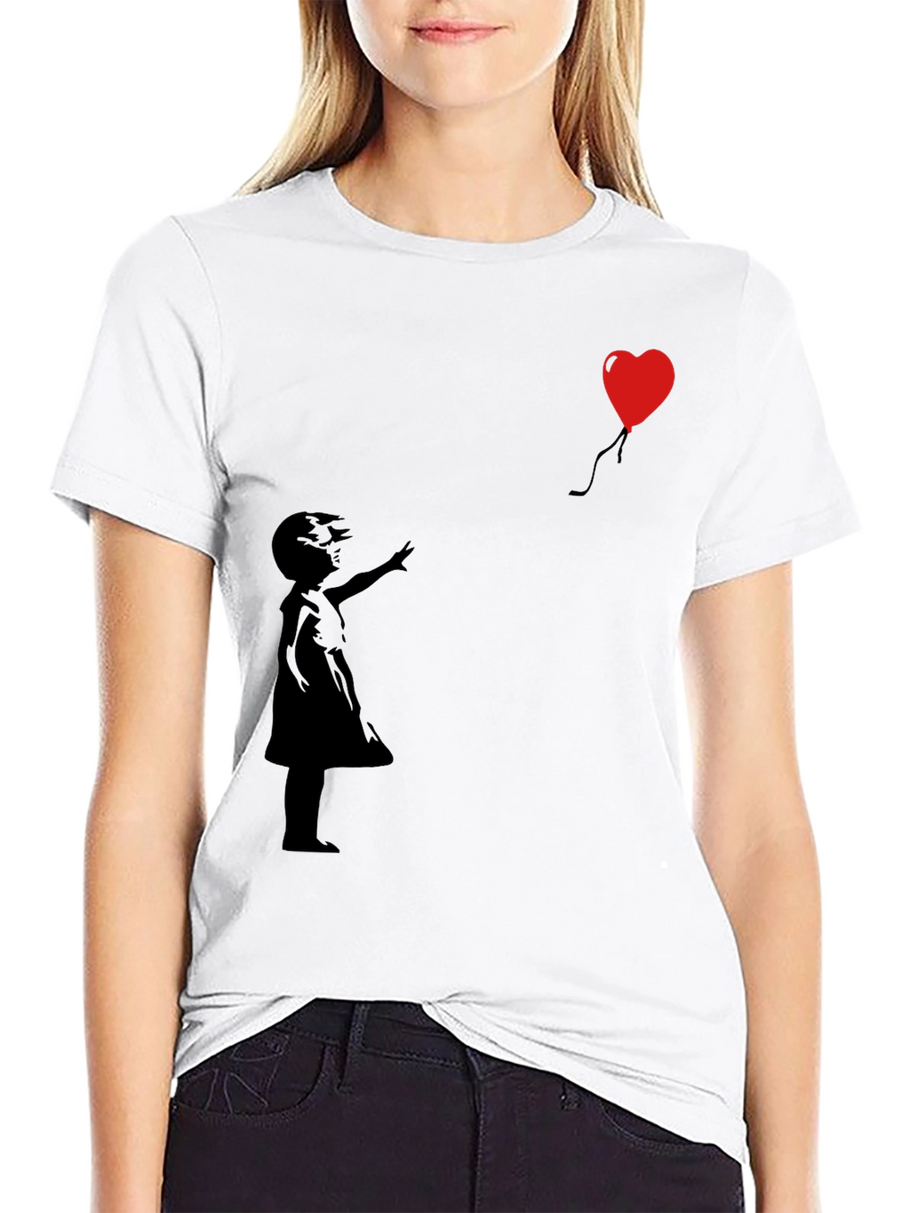Banksy Girl with Balloon T-Shirt - Stylish Graphic Tee