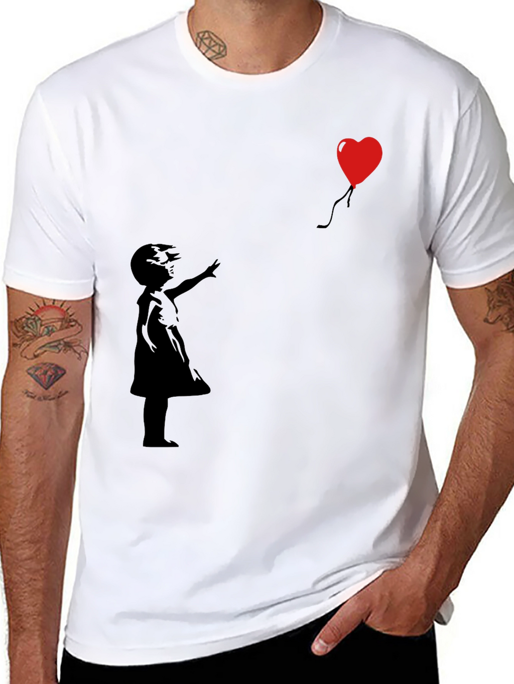 Banksy Girl with Balloon T-Shirt - Stylish Graphic Tee
