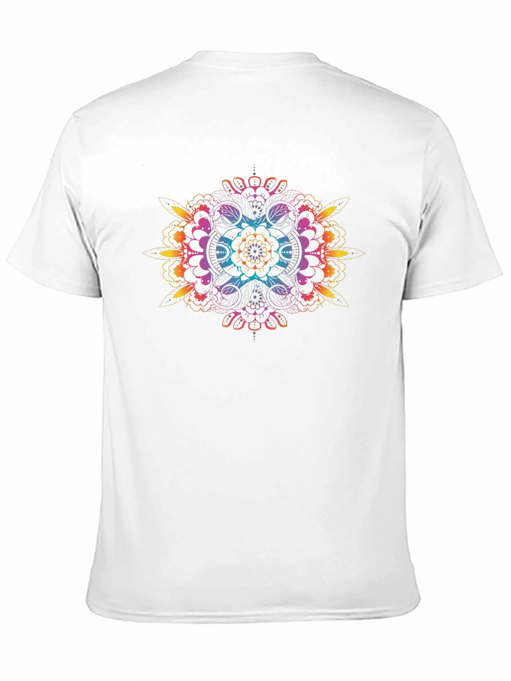 Rainbow Mandala Graphic Black T-Shirt