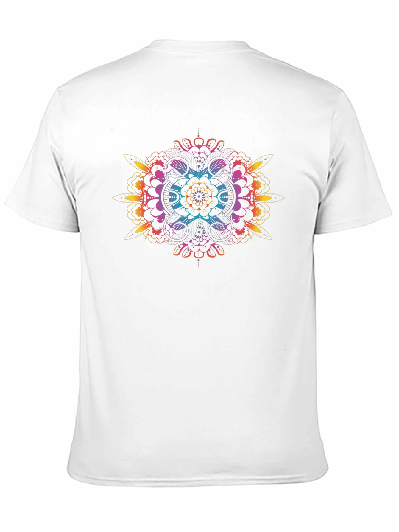 Rainbow Mandala Graphic Black T-Shirt