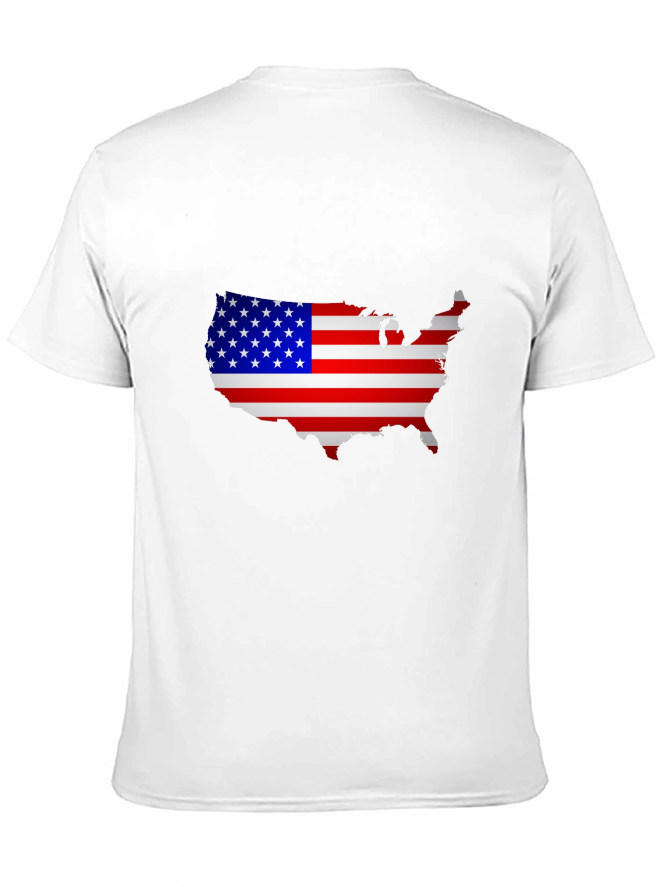 USA Flag Map Graphic T-Shirt