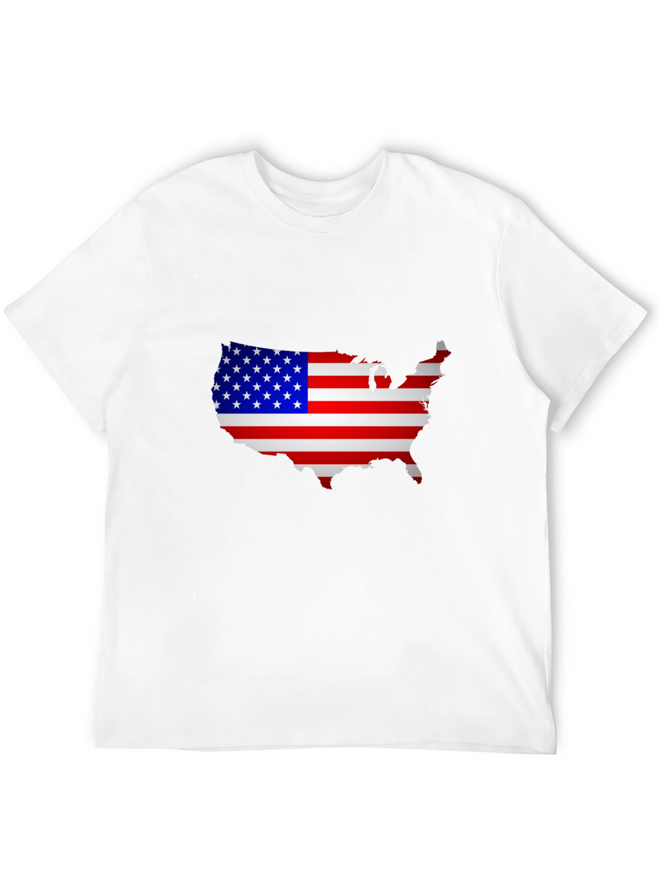 USA Flag Map Graphic T-Shirt