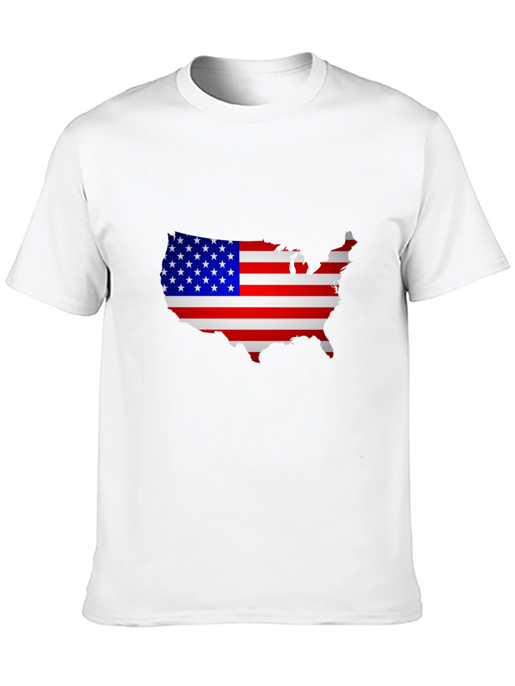 USA Flag Map Graphic T-Shirt