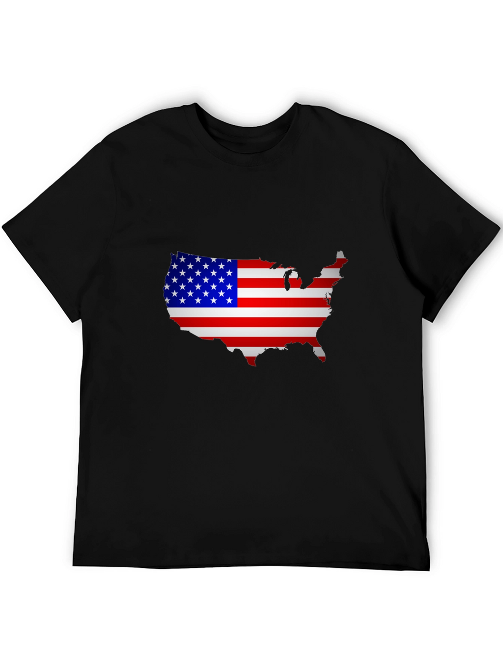 USA Flag Map Graphic T-Shirt