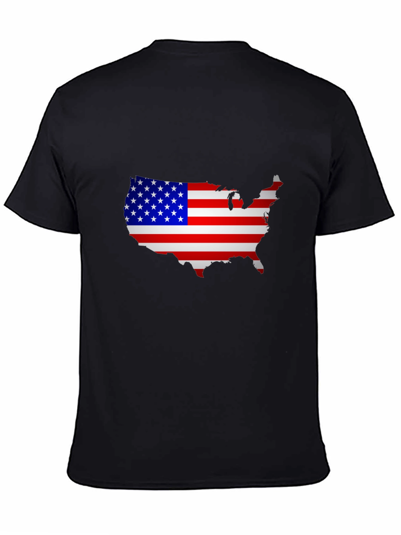 USA Flag Map Graphic T-Shirt