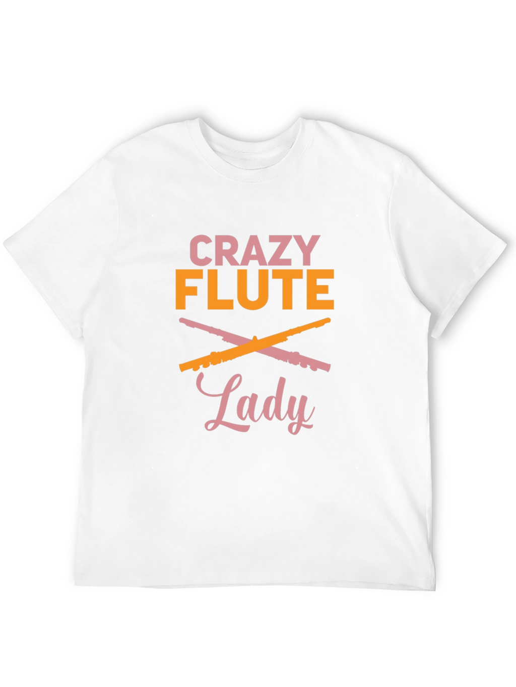 Crazy Flute Lady Graphic Tee - Music Lover Shirt