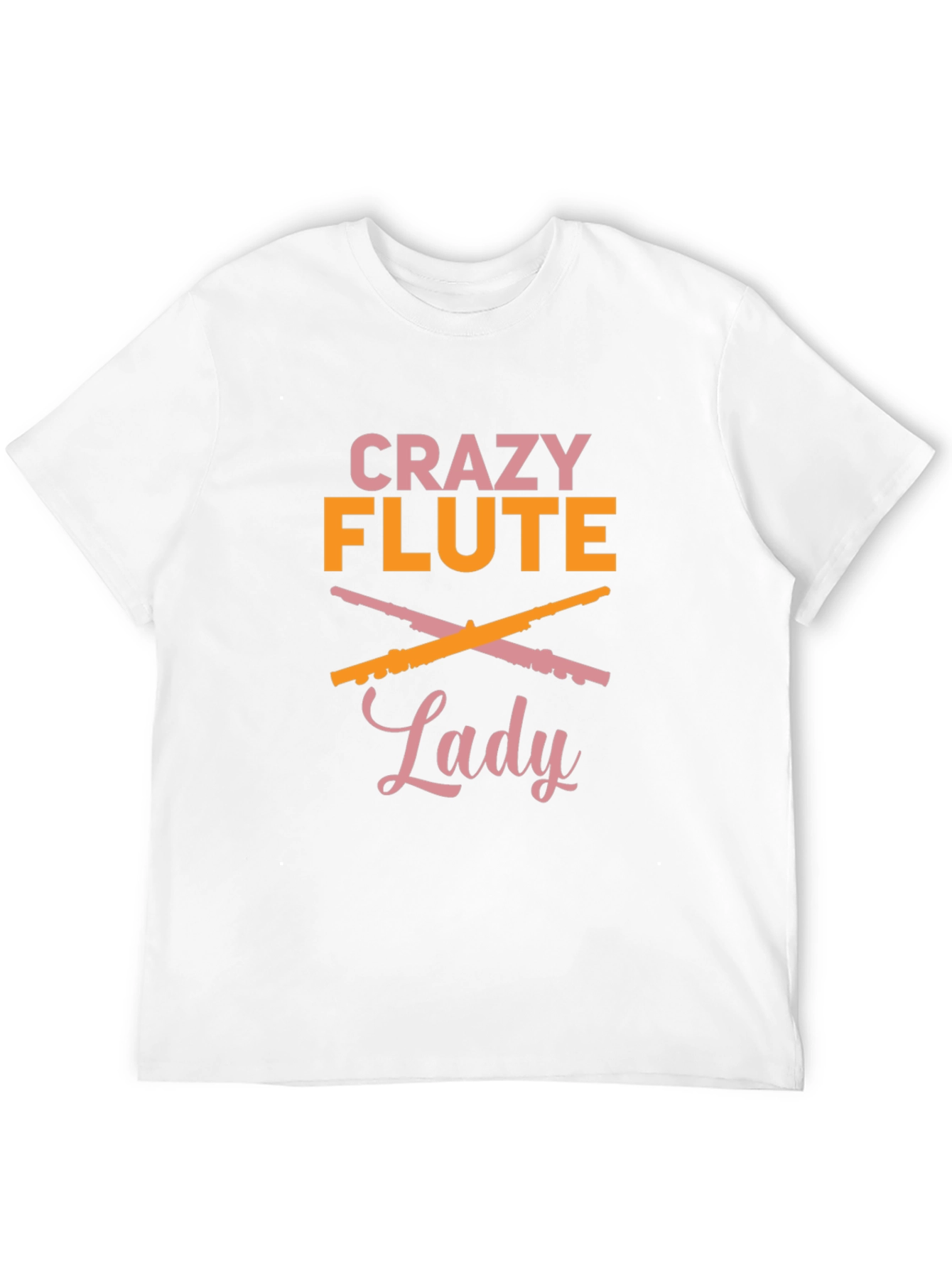 Crazy Flute Lady Graphic Tee - Music Lover Shirt