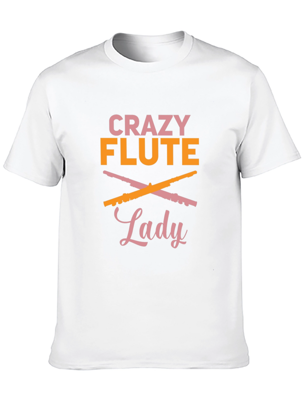 Crazy Flute Lady Graphic Tee - Music Lover Shirt