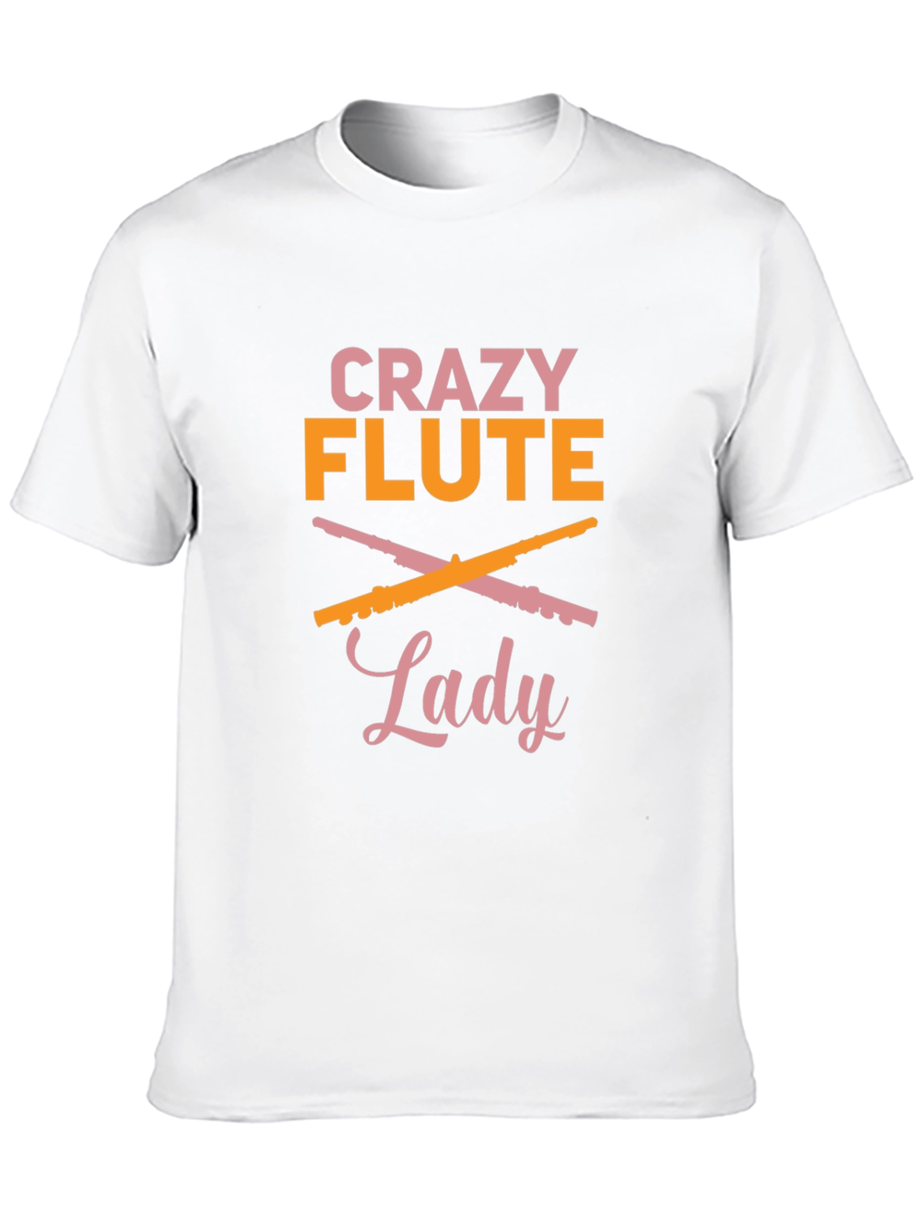 Crazy Flute Lady Graphic Tee - Music Lover Shirt