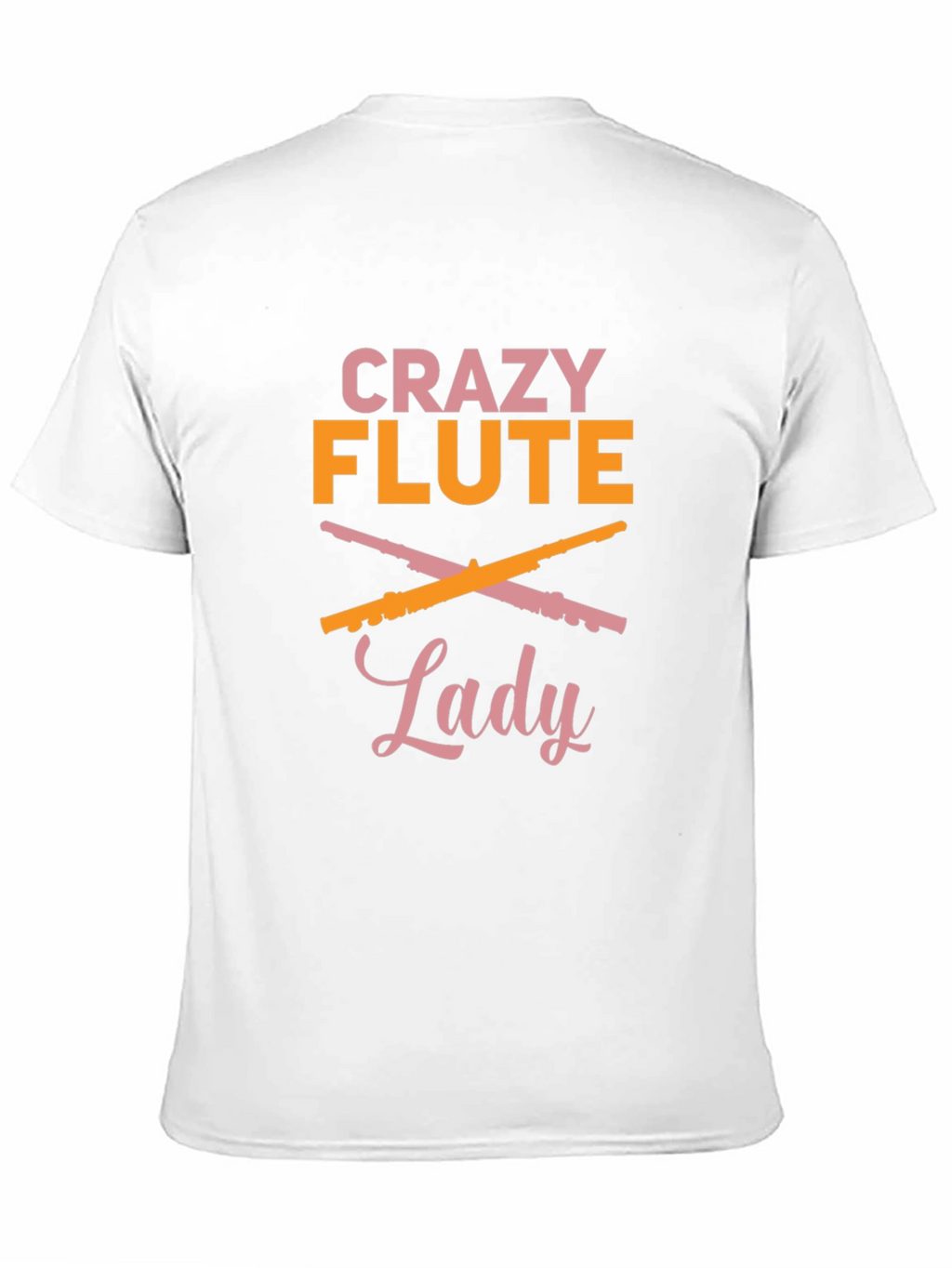 Crazy Flute Lady Graphic Tee - Music Lover Shirt