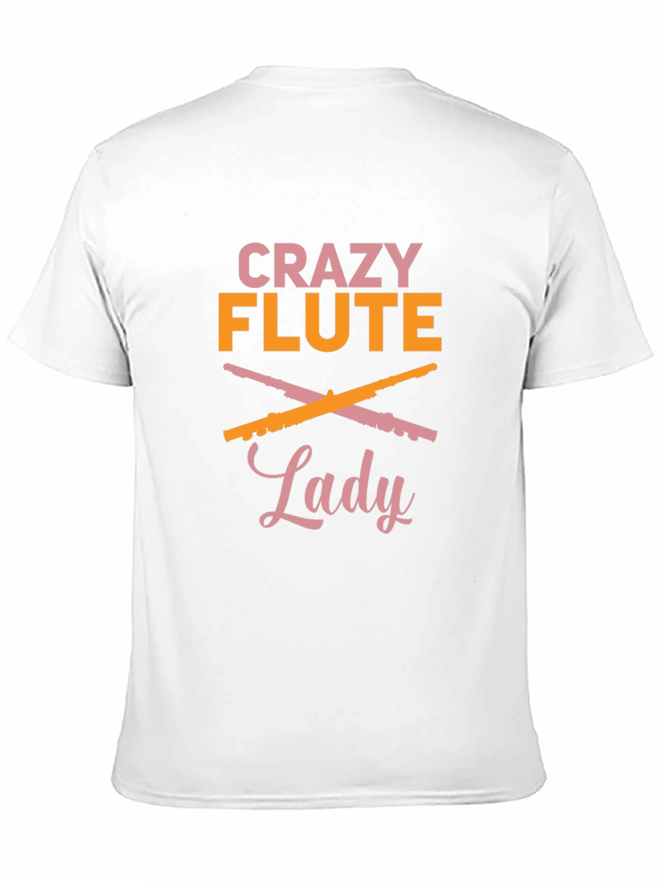 Crazy Flute Lady Graphic Tee - Music Lover Shirt