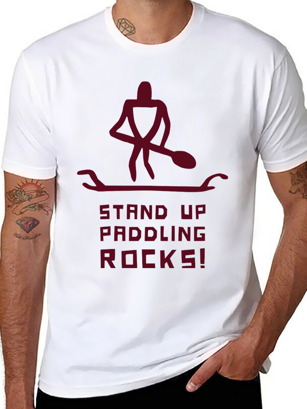 Stand Up Paddling Rocks! Graphic Tee