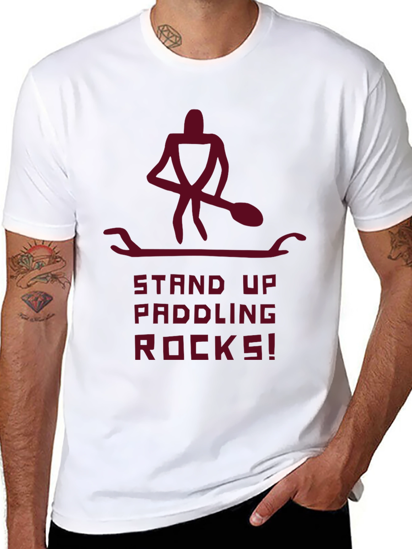 Stand Up Paddling Rocks! Graphic Tee
