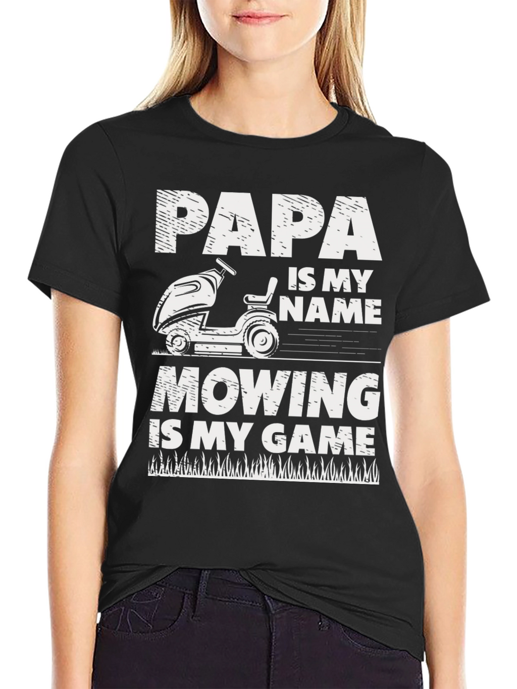Papa Mowing T-Shirt - Lawn Care Gift