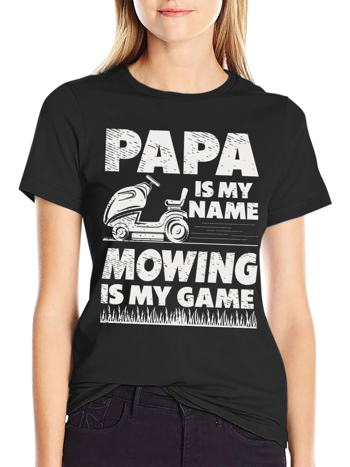 Papa Mowing T-Shirt - Lawn Care Gift