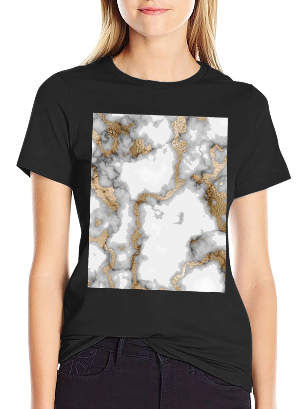 Marble & Gold Pattern T-Shirt