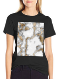 Marble & Gold Pattern T-Shirt