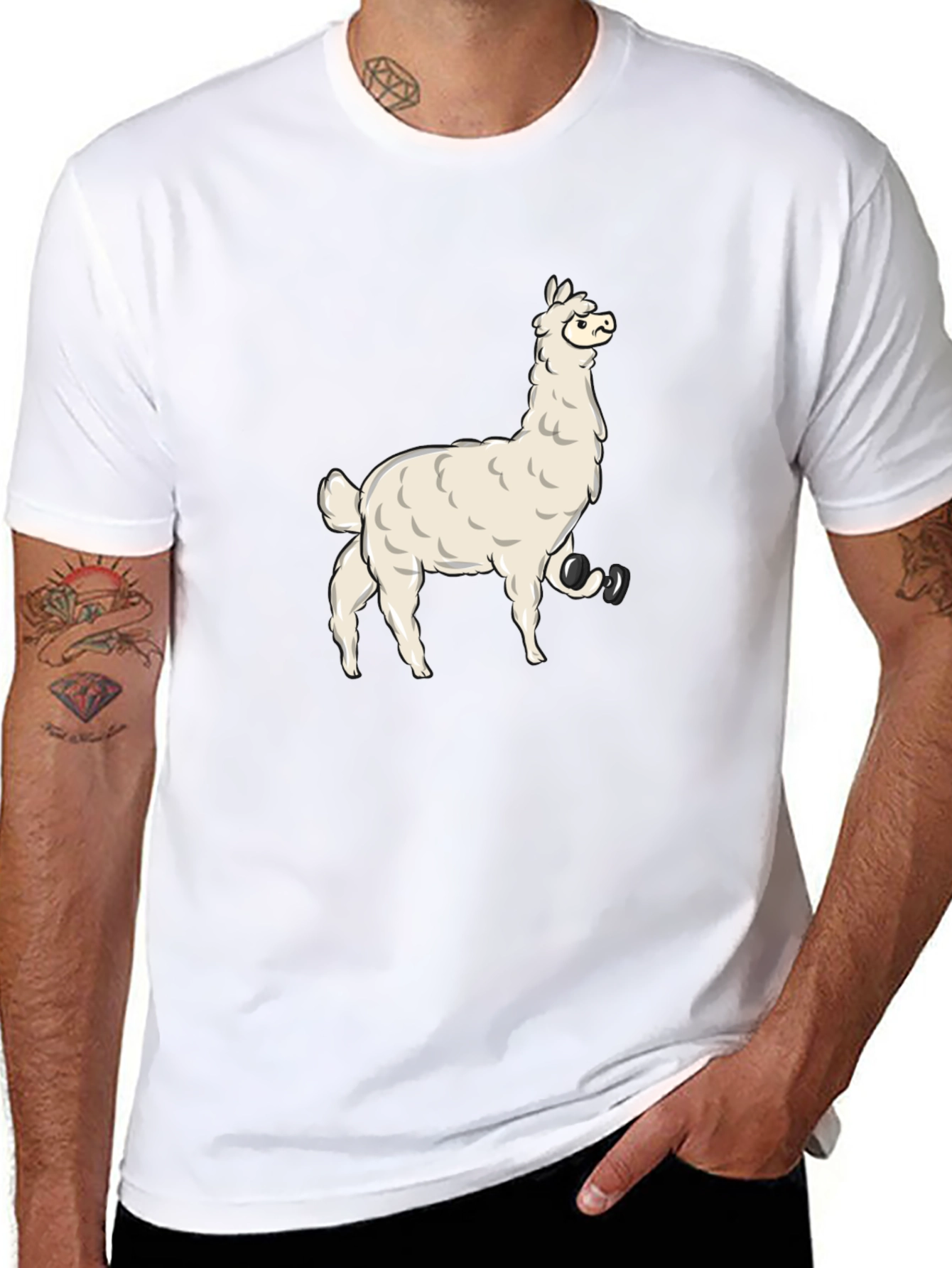 Llama Graphic T-Shirt - Mens Black Tee