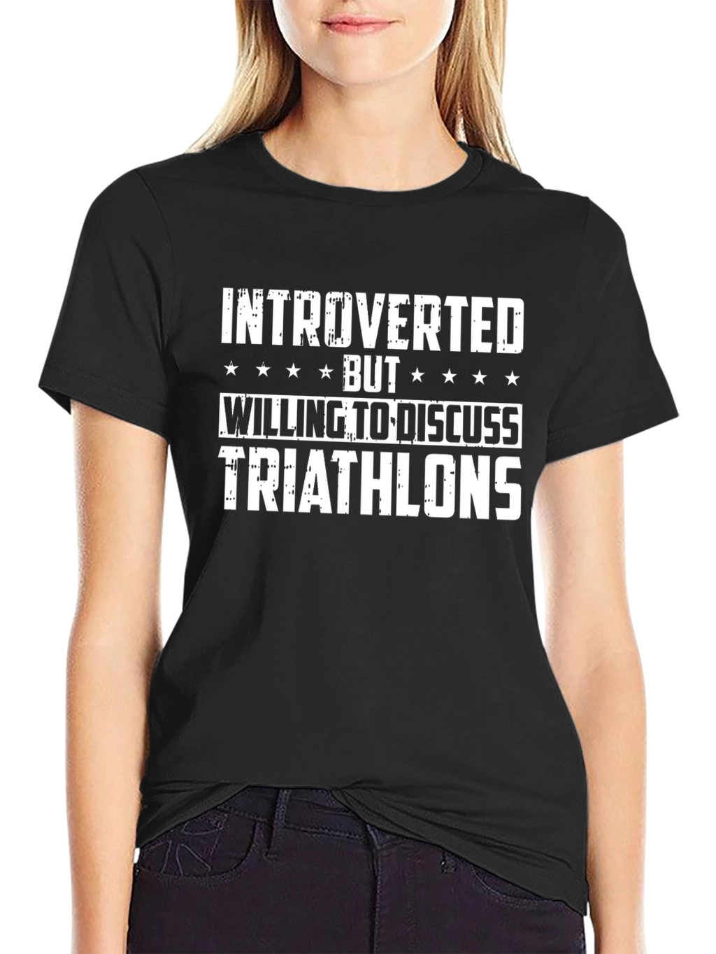 Introverted Triathlons T-Shirt: Discuss Triathlons