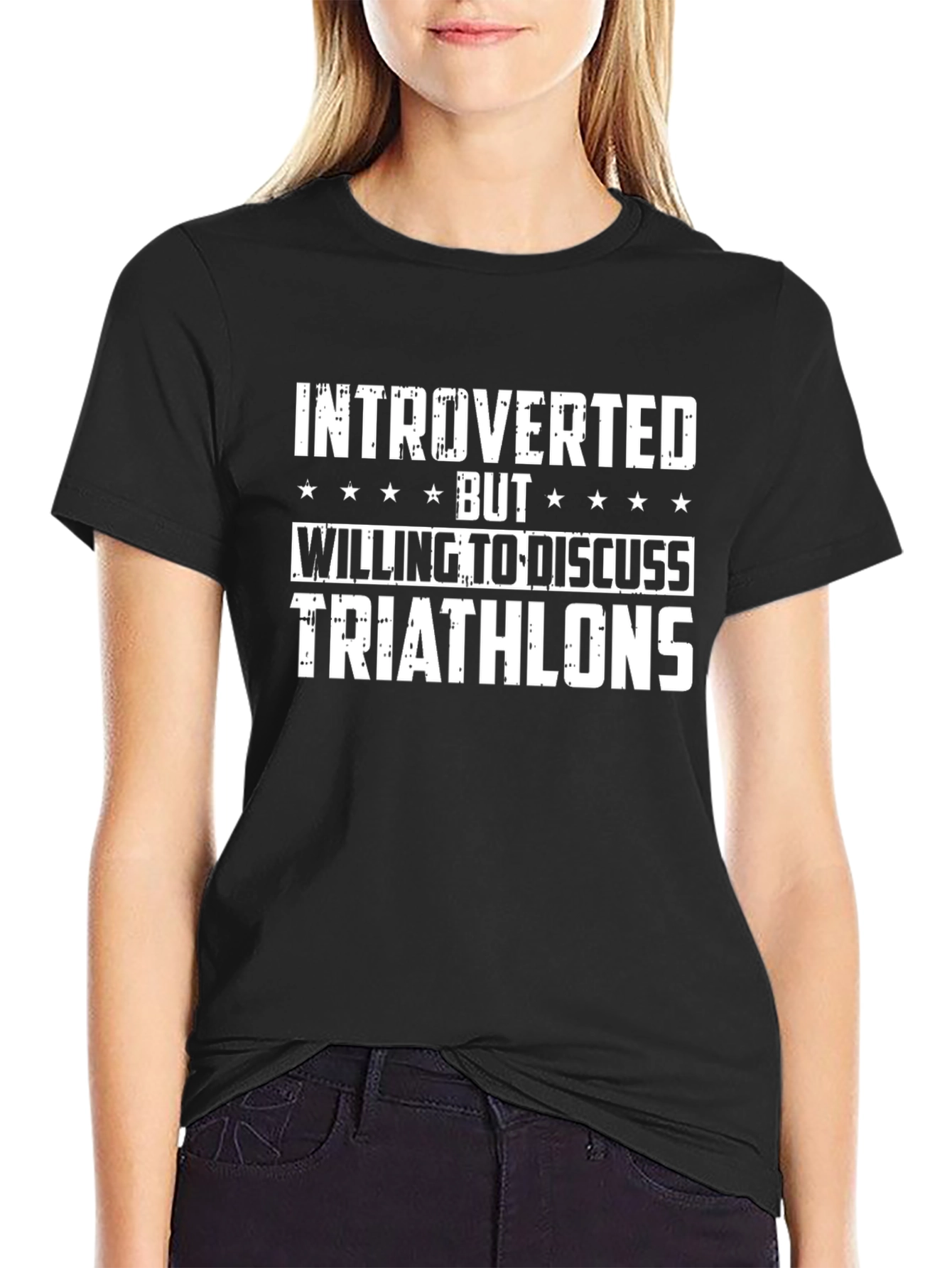 Introverted Triathlons T-Shirt: Discuss Triathlons