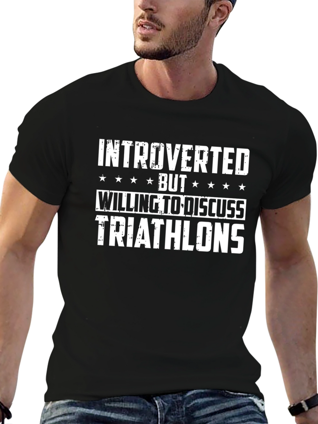 Introverted Triathlons T-Shirt: Discuss Triathlons