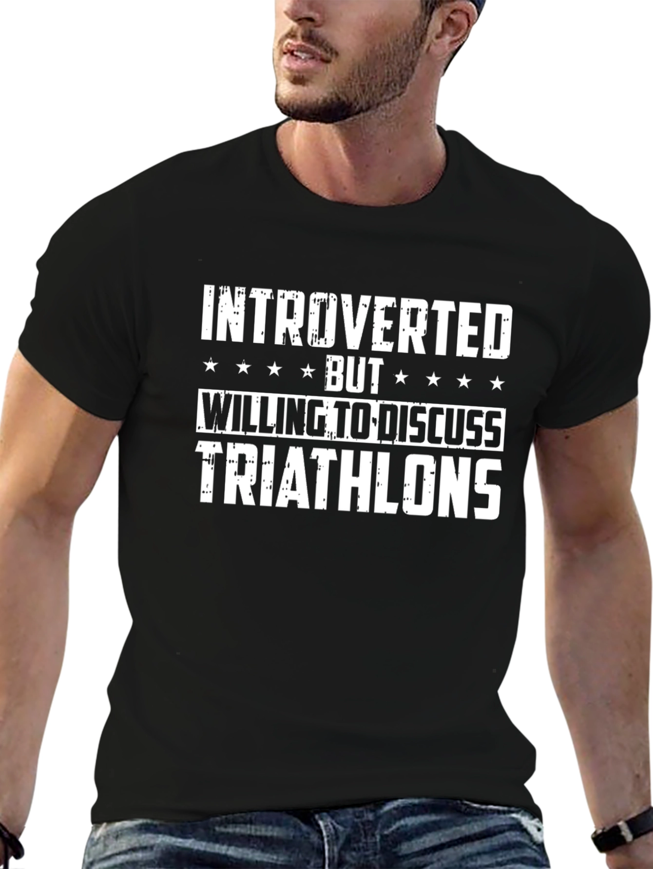 Introverted Triathlons T-Shirt: Discuss Triathlons