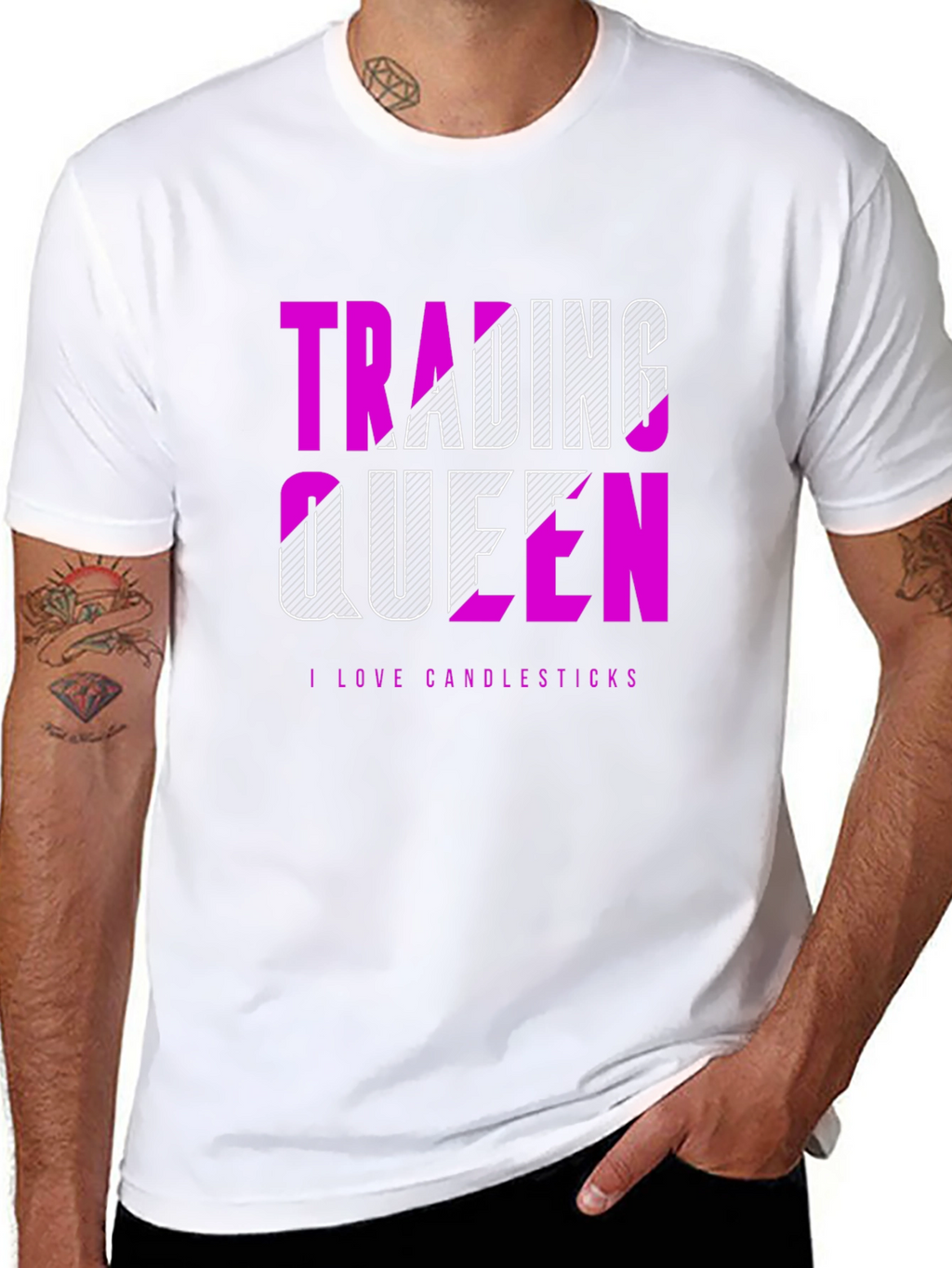 Trading Queen Tee - I Love Candlesticks