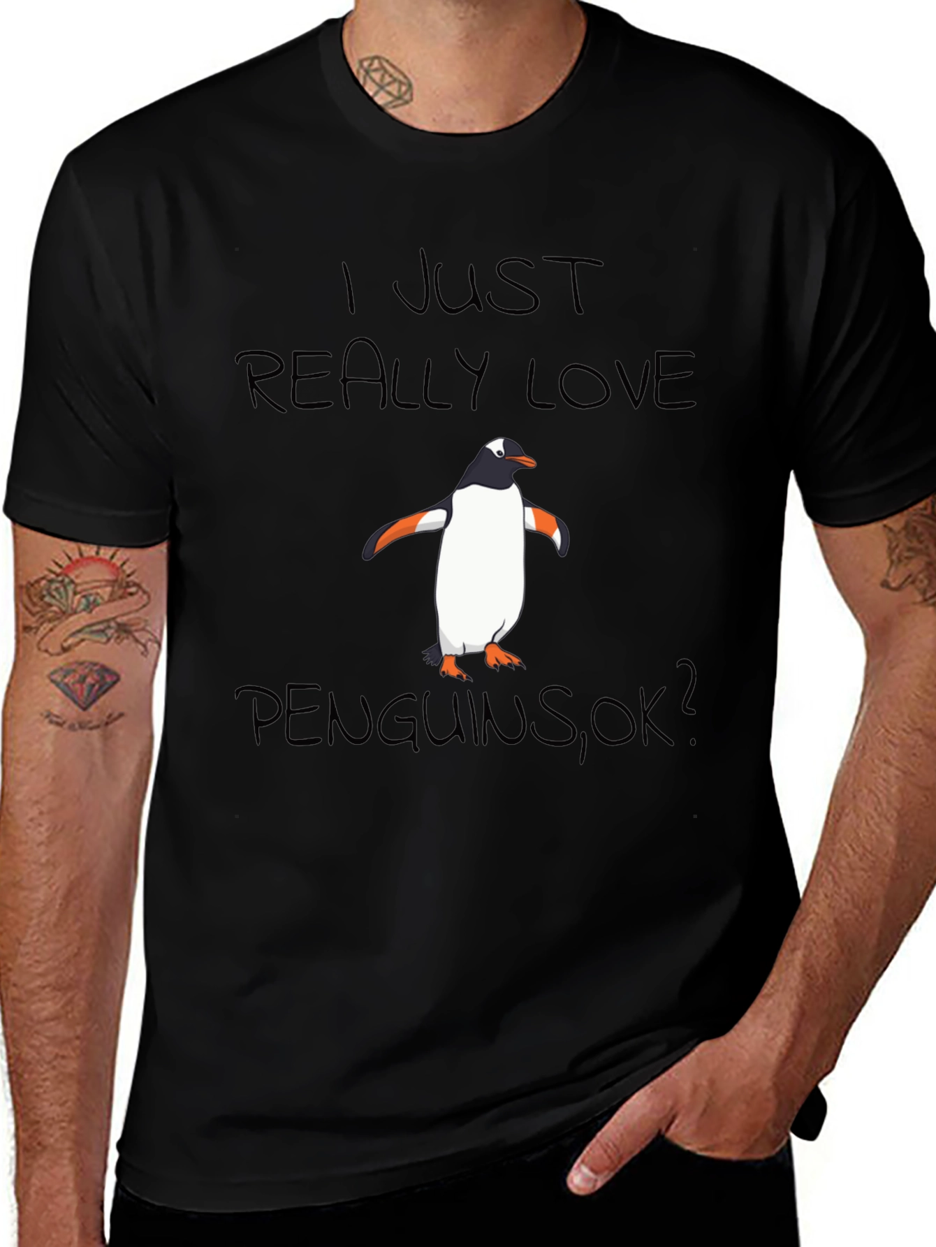Penguin Lover Black T-Shirt