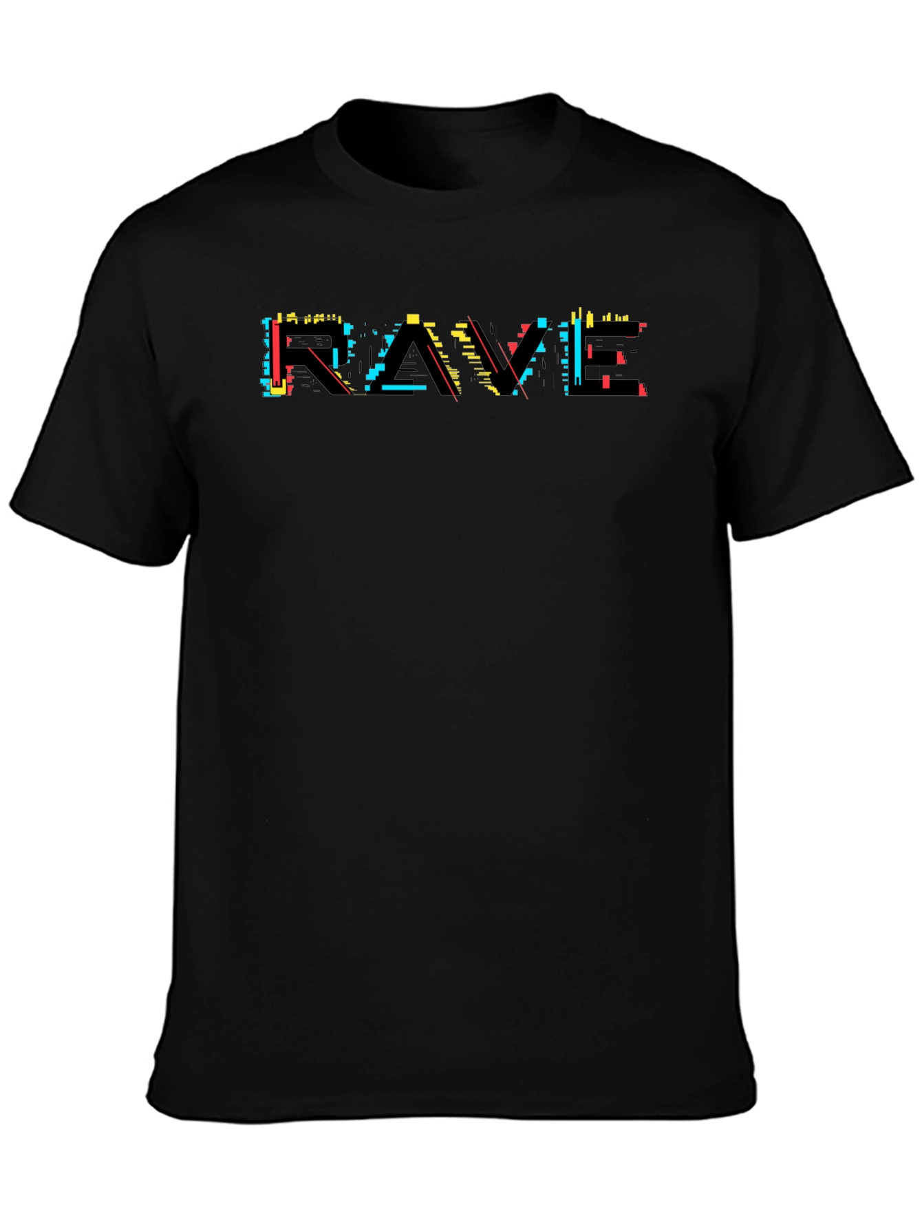 Rave Graphic Tee - Black Cotton T-Shirt