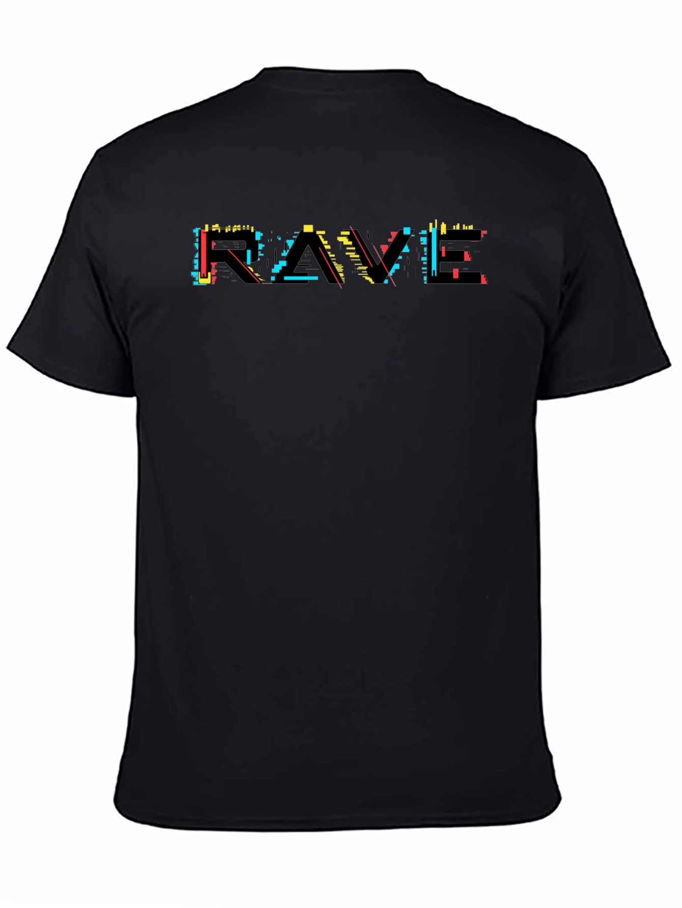 Rave Graphic Tee - Black Cotton T-Shirt