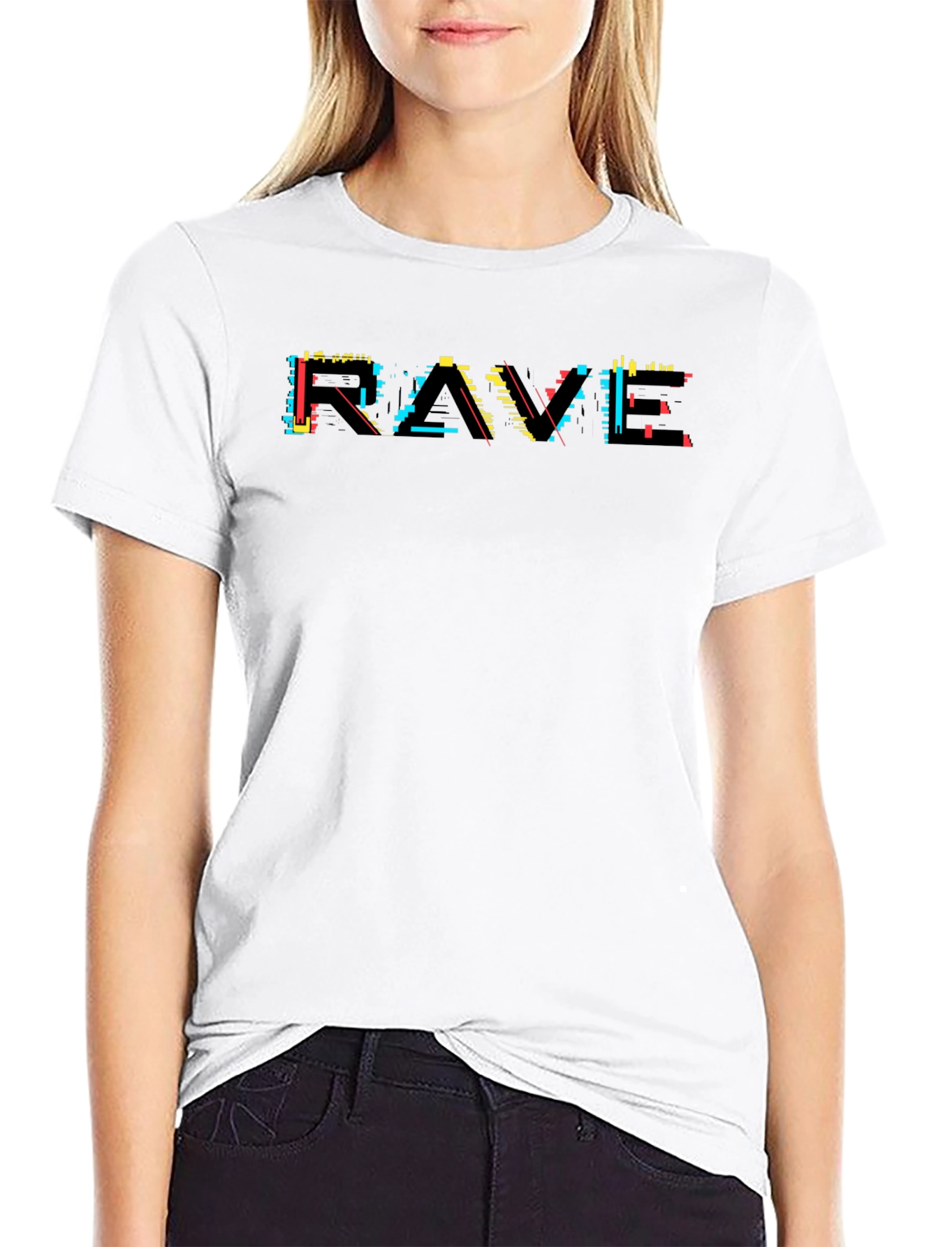 Rave Graphic Tee - Black Cotton T-Shirt