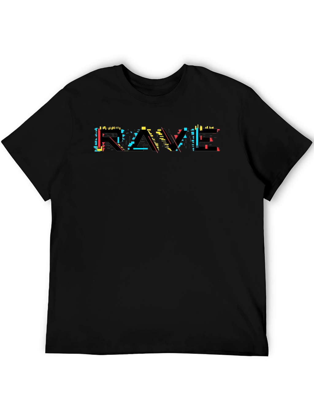 Rave Graphic Tee - Black Cotton T-Shirt