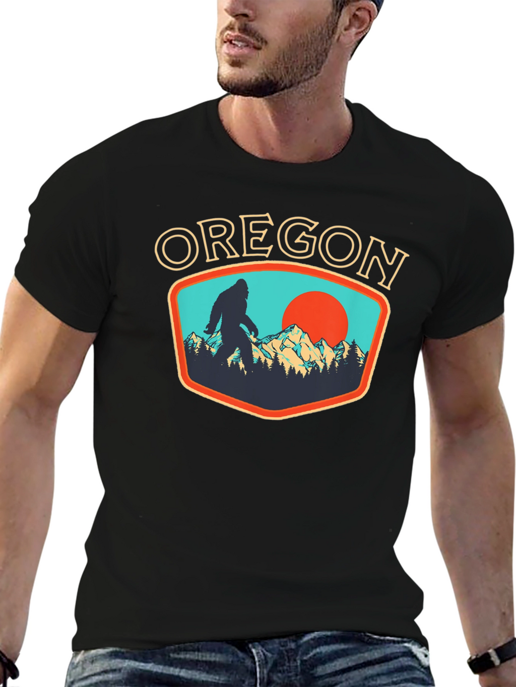 Oregon Bigfoot Graphic Tee - Black