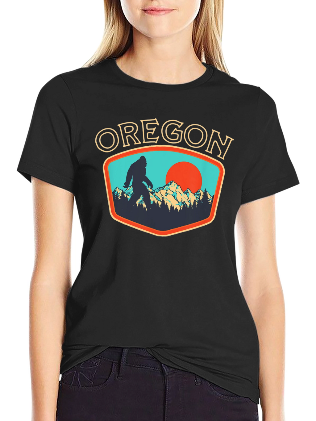 Oregon Bigfoot Graphic Tee - Black