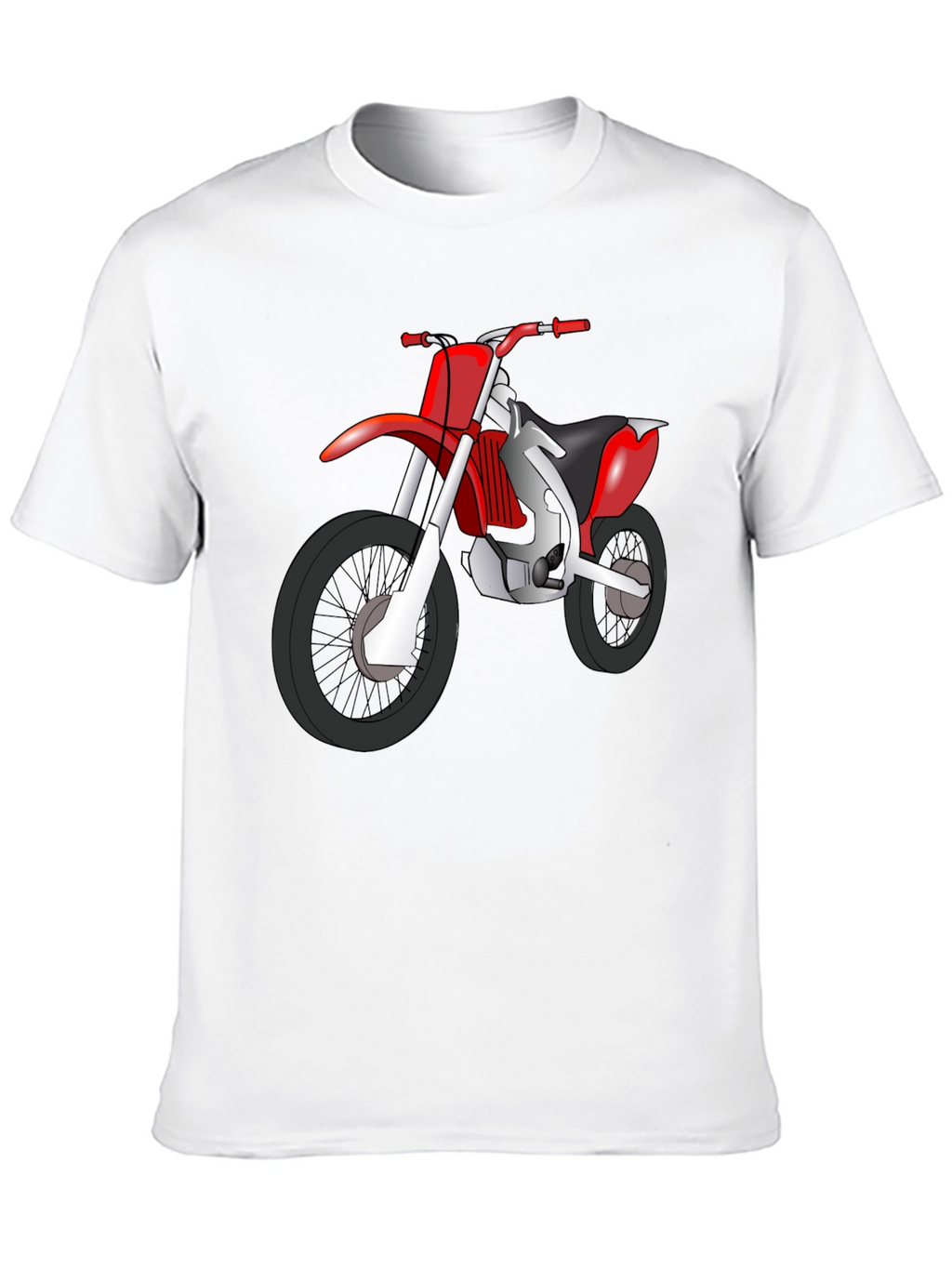 Dirt Bike Graphic Tee - Black Cotton T-Shirt